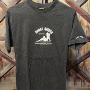 Rough Riders Funny Double sided CowGirl ~Hold on tight while....~EUC